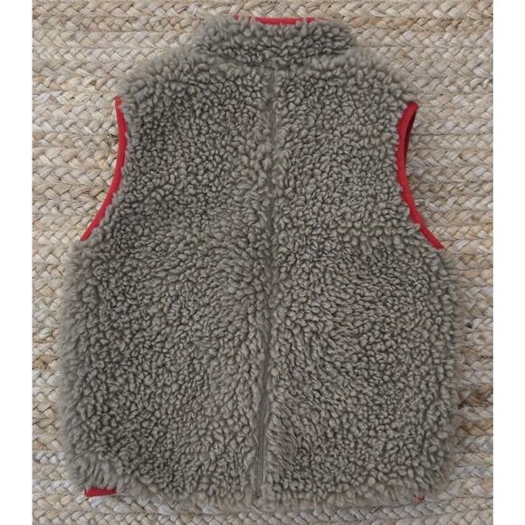 Patagonia RETRO X SHERPA Vest Unisex BROWN ORANGE Fall Winter Toddler Size 2T - Picture 3 of 5